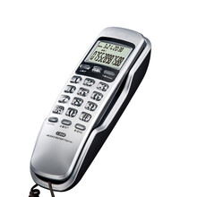 中诺壁挂式电话机挂壁家用座机挂墙固定小挂机迷你分机小型固话机 c259【银色】带来显