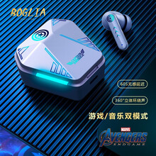 伯格利亚(BOGLIA)漫威联名电竞蓝牙耳机无线双耳入耳式降噪适用华为苹果手机游戏 白色美国队长