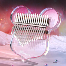 21音kalimba卡林巴拇指琴练习手指琴透明水晶初学17音巴林琴乐器 17音米奇 透明【琴盒+全套】