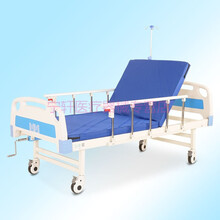 礼达康 单摇床双摇床手摇式病床家用多功能护理床瘫痪病人床医用医院床理疗床门诊养老院老人床可加便孔 A09单摇床+床垫+轮+护栏+输液架