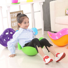 四秉鹏 感统训练器材家用幼儿园早教平衡乌龟背壳转盘道具旋转盆儿童玩具 红色