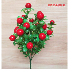 仿真花干花吉祥果发财果红果朝天椒 阳光浆果植物 装饰摆饰花 发财果红色