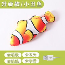 玩具鱼 摇摆鱼 网红仿真电动鱼玩具鱼会动的摇摆鱼拍拍婴儿童男女孩宝宝哄娃神器 升级款小丑鱼 / 4项 标配