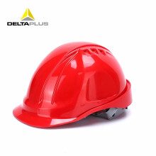 代尔塔 经典M型安全帽 防冲击ABS材质可调节透气阀8点式织物内衬 一键式后箍调节 多色102106 红色