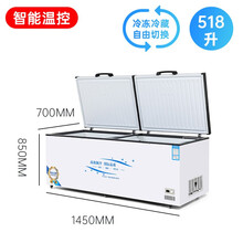 商用冷柜冰柜超大容量卧式节能冷冻冷藏单温冻肉家用冷柜 518单温1450×700×830mm