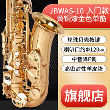 津宝萨克斯乐器高音/次中音直管初学者考级通用 （经典入门款）JBWAS-10降E调中音