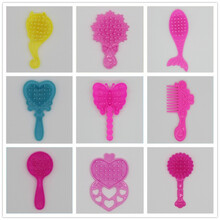 伊美30厘米芭比娃娃鞋子高跟鞋平底鞋透明水晶鞋鞋过家家配件 梳子10个 高30厘米娃娃搭配