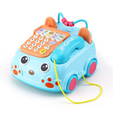 育儿宝 婴儿玩具仿真电话机宝宝故事机男孩女孩婴幼儿童0-1-2-3岁周岁礼物 早教电话机【蓝色】