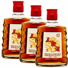 北京同仁堂 三鞭酒 牛鞭驴鞭鹿鞭酒男性滋补酒人参片酒枸杞酒中老年人养生酒 三鞭酒125ml*3瓶三鞭补酒鹿鞭牛鞭驴鞭泡酒料