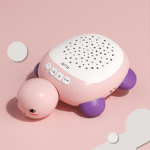 可优比（KUB）声光安抚玩偶小乌龟哄睡神器亲子早教音乐宝宝婴儿玩具-甜粉