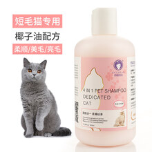 雪貂留香猫咪洗澡专用沐浴露宠物香波猫用杀螨除菌液猫猫洗浴用品 短毛专用【300ML】