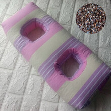 两孔护耳枕老粗布棉枕头内填荞麦壳打耳洞耳朵受伤不压耳朵 红条纹 荞麦壳