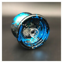 奥迪双钻 比赛专用KK金10珠轴悠悠球火力少年王5yoyo球金银冰魄 寒冰光子精灵S 泼墨紫 蓝冰魄 溅墨冰魄+10绳+手套+10珠轴【收藏送润滑油】