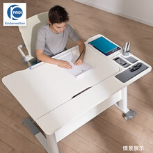 PAIDI学习桌 德国原装进口 JARO系列 L型固定桌面 可升降可倾斜 白色-现货 L型桌面-固定板在右面-不含抽屉