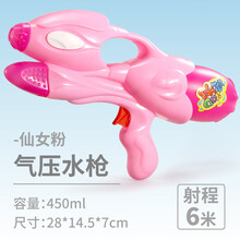 新款儿童水枪宝宝呲水枪泼水节玩具水枪抽拉式沙滩打水仗戏水玩具 1015公主粉