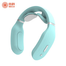 倍科 颈椎按摩器 恒温热敷 低频脉冲按摩仪办公室按摩仪 U型枕 轻巧便携 B31（舒适款）蓝色