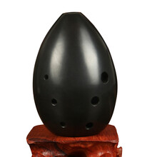 七星埙 八孔梨形黑陶埙 学生初学者埙 入门练习演奏埙 民族乐器埙ONEVAN 【拍立减】小素面F调+底座