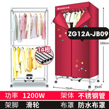 志高（CHIGO）烘干机家用速干衣机小型风干烘衣服的大容量衣物衣柜哄烤神器 玫瑰红