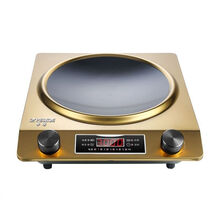 半球凹面电磁炉大功率3500W家用多功能一体锅全套凹型电磁灶 香槟金3000W套餐1 单机