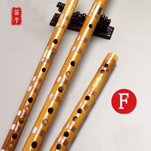 名森笛子成人儿童初学苦竹笛精制单插二节笛民乐器 【仿牛角白线圈】笛子F调
