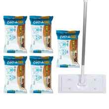 一次性擦地湿巾拖地湿巾地板清洁加厚一次性家用静电除尘纸拖布纸巾擦地大号吸尘 台兰仕 拖把+100片湿巾