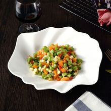 员创菜盘陶瓷纯色网红盘商用餐厅酒店瓷盘早餐盘烤盘真陶瓷菜盘子 10英寸舞之盘25cm