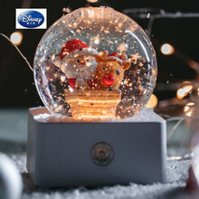 迪士尼2021儿童生日礼物水晶球音乐盒八音盒独角兽生日礼物女孩礼物送女朋友闺蜜礼物抖音生日礼物 圣诞特别款-烟囱雪人-内置锂电
