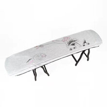 京炫（JINGXUAN)古筝罩防尘罩琴罩手绘中国风古筝盖布高端古典遮尘布防尘布通用款 米白荷花163通用款