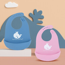 京东超市	
集得（JDCOCO）围兜 宝宝围兜 饭兜婴儿食饭兜儿童硅胶围嘴防水立体吃饭兜口水兜巾  蒂芙尼蓝