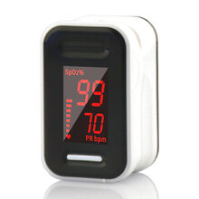 式血氧仪血氧饱和度检测仪脉搏指脉氧监测仪家用测 经典款(象牙白+电池+挂绳)