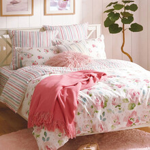 日本NITORI宜得利家居 被套 Rosa  简约素色全棉单人双人特大双人被套  淡玫瑰色 双人200*230cm