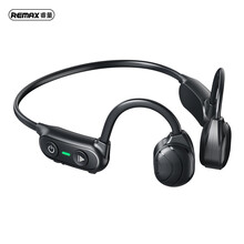 Remax蓝牙耳机无线骨传导耳机不入耳运动跑步挂耳式双耳空气传导挂脖式超长待机手机oppo安卓通用 骨传导耳机【经典黑】