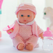 仿真婴儿洋娃娃玩具女孩全软胶育婴师模型月嫂培训会说话的假娃娃 521-S粉色 无声版+奶瓶+奶嘴