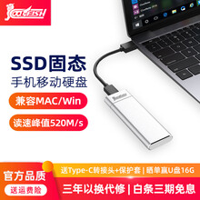 cool-fish固态移动硬盘1t苹果Mac外置高速512g华为手机硬盘256g迷你游戏移动pssd 【标配版】256G银