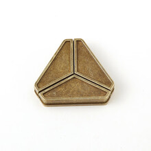 魔Puzzle金锁益智玩具高难度智力扣解锁解环解密孔明锁鲁班锁全套 三角锁（中难)