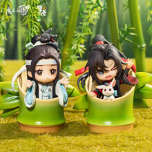 擎苍魔道祖师魏无羡蓝忘机生日款Q版手办动漫玩具周边二次元摆件带底座创意潮玩礼物 一对组合款 全新现货