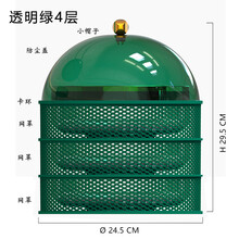 多功能剩菜剩饭多层透明罩餐桌饭菜罩防尘罩子饭菜保鲜透气食物罩 套装3透明绿4层