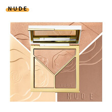 NNUEDWE彩妆棠同款三色高光修容盘修容立体阴影哑光高光一体盘闪粉鼻影 三效合一 三色修容盘