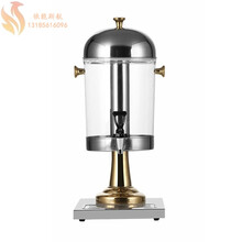 饮料机加厚PC商用果汁机单头双头三头果汁机牛奶饮料机永耐力自助餐饮料机商用透明冷热豆浆奶茶咖啡鼎 双头（银色）