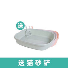 卿良宠物 猫砂盆全半封闭防外溅猫屎盆猫厕所除臭大号小号猫咪用品 黑色+猫铲 小号6斤内