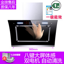 日本樱花大吸力抽油烟机双电机自动清洗抽烟机家用厨房壁挂侧吸式烟机挥手智能体感免拆洗吸烟机 八键体感双电机自动清洗900mm 上门安装