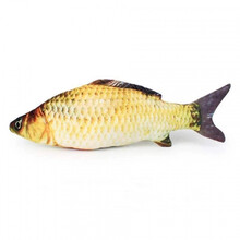 猫玩具猫薄荷鱼抱枕宠物磨牙猫薄荷逗猫棒老鼠小猫抱枕仿真鱼鲫鱼 单条鲫鱼【款】