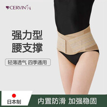 CERVIN日本进口护腰带薄款 腰间盘腰肌劳损腰托腰围女士薄男中老年腰带贴身透气 强劲护腰摩卡色 升级款 XL
