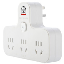 子弹头 一转三插座/一转多总控开关/电源转换器/转换插头/3位无线插座/转换插板 TS-556K