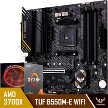 华硕TUF GAMING B550M-E WIFI主板+AMD 锐龙7(r7) 3700X CPU处理器 板U套装 CPU主板套装