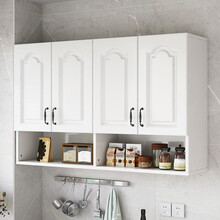 琪皓阁 实木生态板 防水吊柜壁柜挂柜收纳顶柜阳台厨房卫生间卧室柜衣柜 有底柜30*30*80单门【实木多层板材】