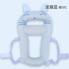 宝宝防摔护头部保护垫枕婴儿童学步学走路神器夏季夏天透气防撞帽 第5代-龙猫蓝