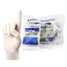 ASIPOLO阿斯波罗橡胶检查手套一次性乳胶手套医生专用家用防水美容院 洗碗食品餐饮防止交叉感染手套 独立包装手套L码100只（无粉）
