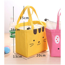 保温饭盒1人便携小型学生 耐热简约带盖女生不绣钢饭盒有盖简易 aa黄色猫咪