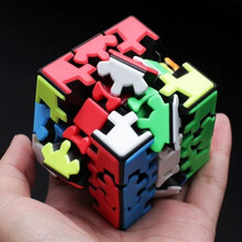 3D立体二阶三阶齿轮魔方异形磨方玩具顺滑 三阶齿轮一代白色(彩盒装带教程)
